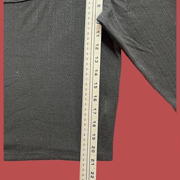 Wild Fable - Women's Ribbed Long Sleeve Scoopneck T-Shirt - Black - Extra Large - Picture 6 of 13